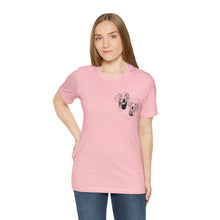 Load image into Gallery viewer, Custom 2 Pet Pocket - Unisex Jersey Short Sleeve Tee