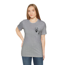 Load image into Gallery viewer, Custom 2 Pet Pocket - Unisex Jersey Short Sleeve Tee