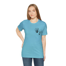 Load image into Gallery viewer, Custom 2 Pet Pocket - Unisex Jersey Short Sleeve Tee