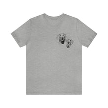 Load image into Gallery viewer, Custom 2 Pet Pocket - Unisex Jersey Short Sleeve Tee