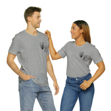 Load image into Gallery viewer, Custom 2 Pet Pocket - Unisex Jersey Short Sleeve Tee