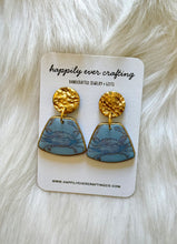 Load image into Gallery viewer, Blue Crab Statement Earrings